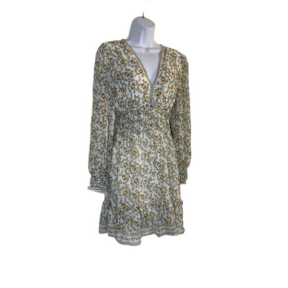 Max Studio Womens Floral V-Neck Smocked Mini Dress Size XL New - Picture 5 of 10